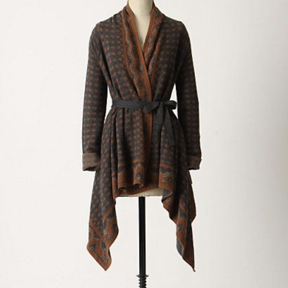 Anthropologie- Field and Flower wrap sweater